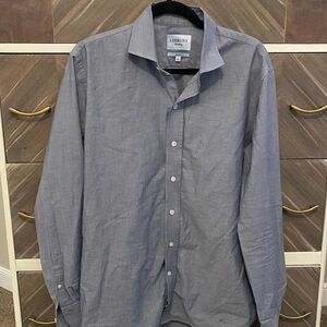 Ledbury Men's Casual Blue Button Down Shirt